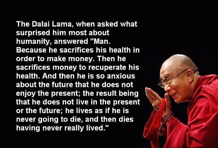 De Dalai Lama spreekt wijze woorden De Dalai Lama spreekt wijze woorden